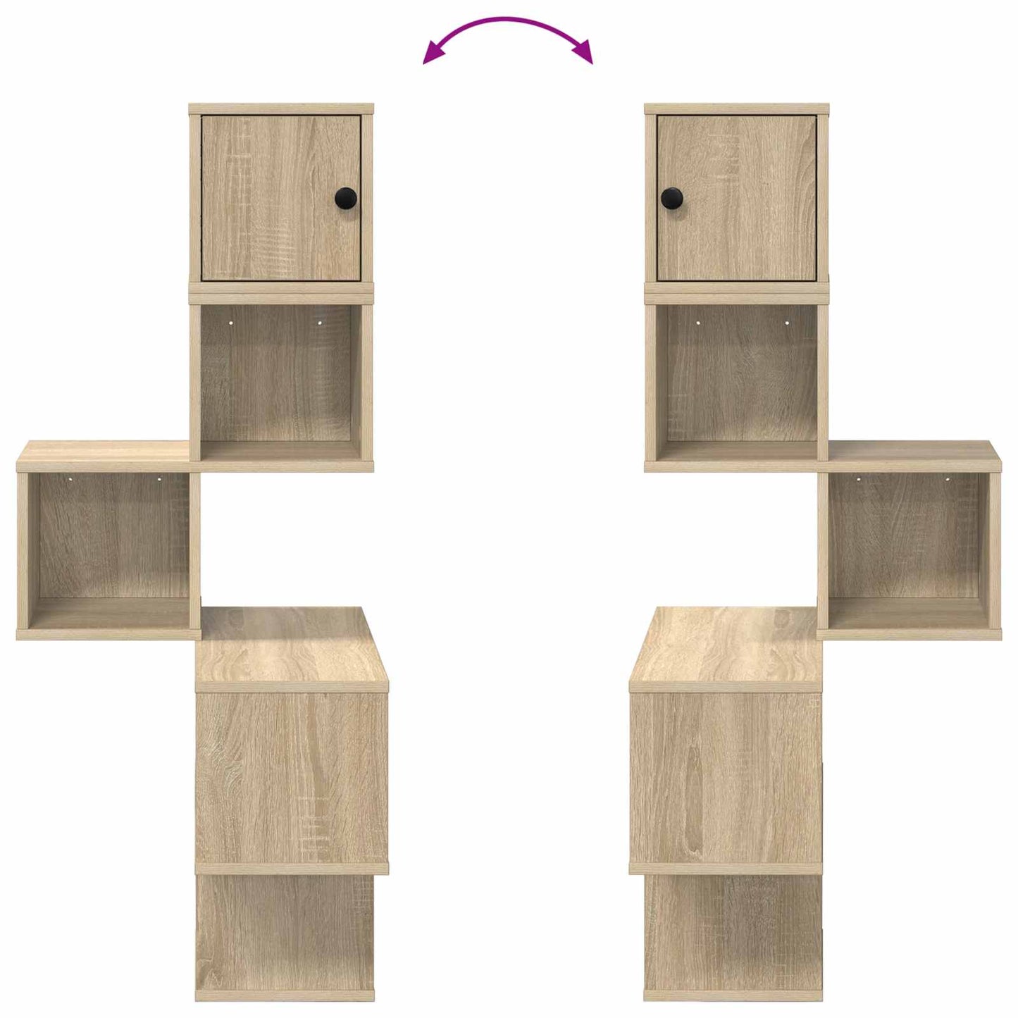 Vegghjørneskap Sonoma eik 48 x 48 x 120 cm Konstruert tre
