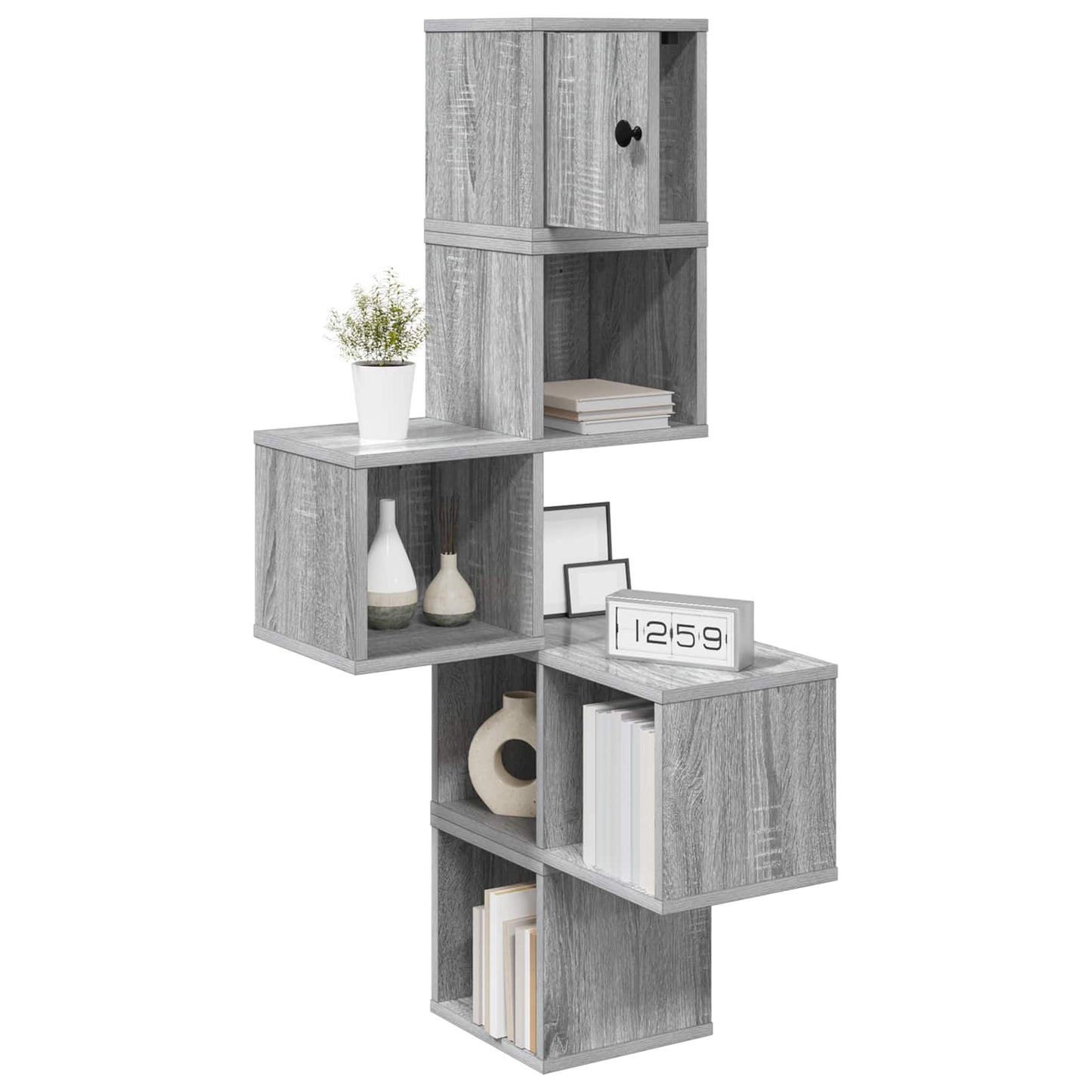 Vegghjørneskap Grå Sonoma 48 x 48 x 120 cm Konstruert tre