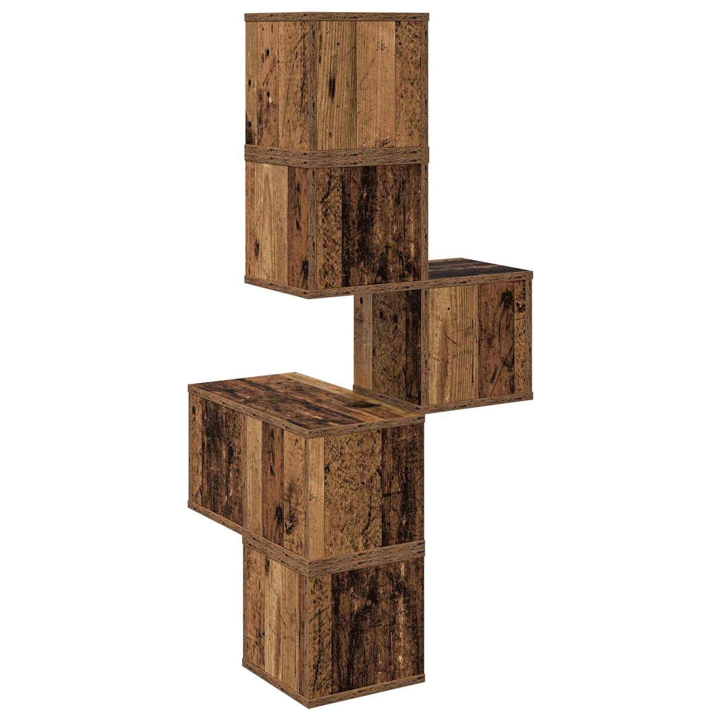 Vegghjørneskap Gammelt tre 48 x 48 x 120 cm Konstruert tre
