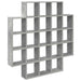 Vegghylle Betonggrå 100 x 13 x 100 cm Konstruert tre
