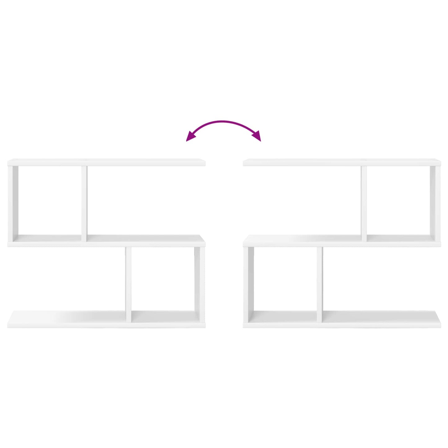 Vegghylle Hvit 60 x 12 x 50,5 cm Konstruert tre