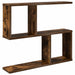 Vegghylle Røkt Eik 60 x 12 x 50,5 cm Konstruert tre