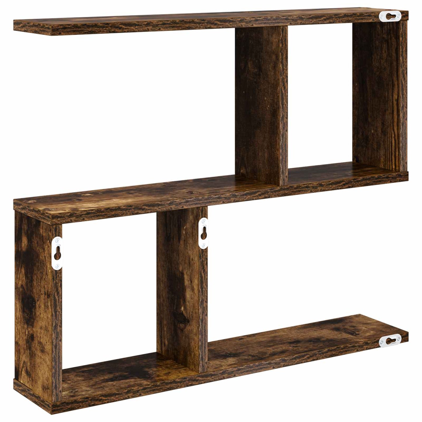 Vegghylle Røkt Eik 60 x 12 x 50,5 cm Konstruert tre
