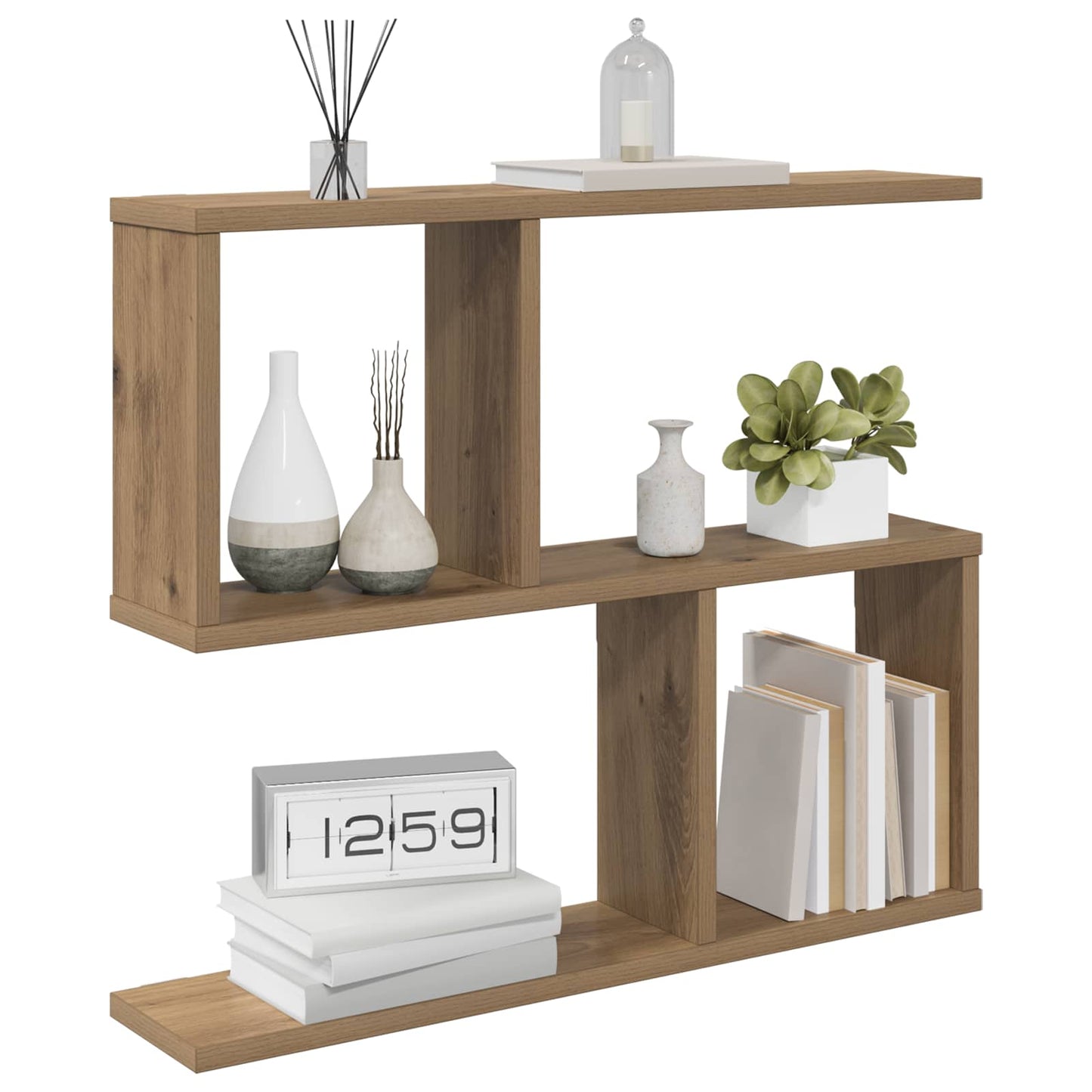 Vegghylle Artisan eik 60 x 12 x 50,5 cm Konstruert tre