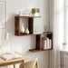 Vegghylle Røkt Eik 60 x 12 x 50,5 cm Konstruert tre