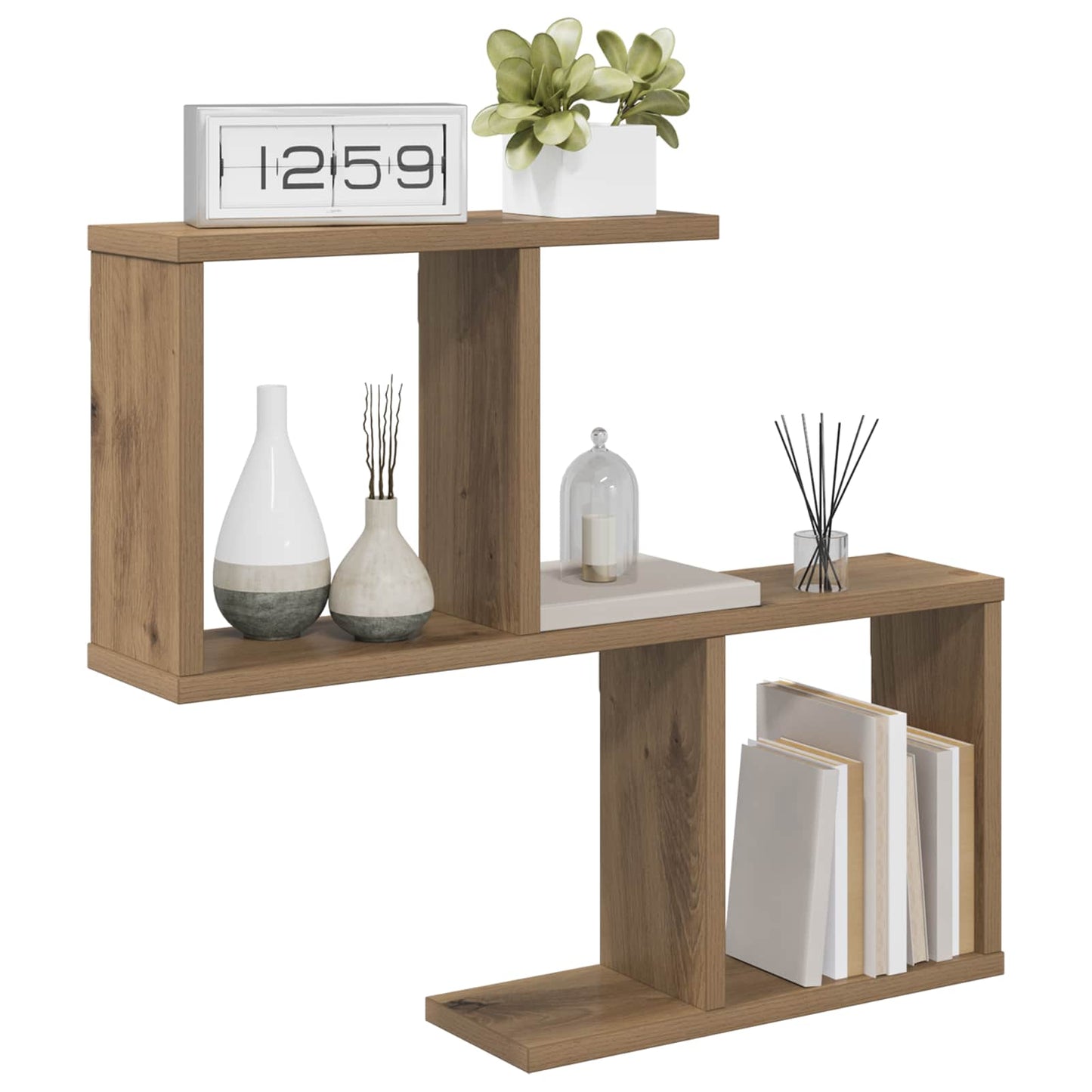 Vegghylle Artisan eik 60 x 12 x 50,5 cm Konstruert tre