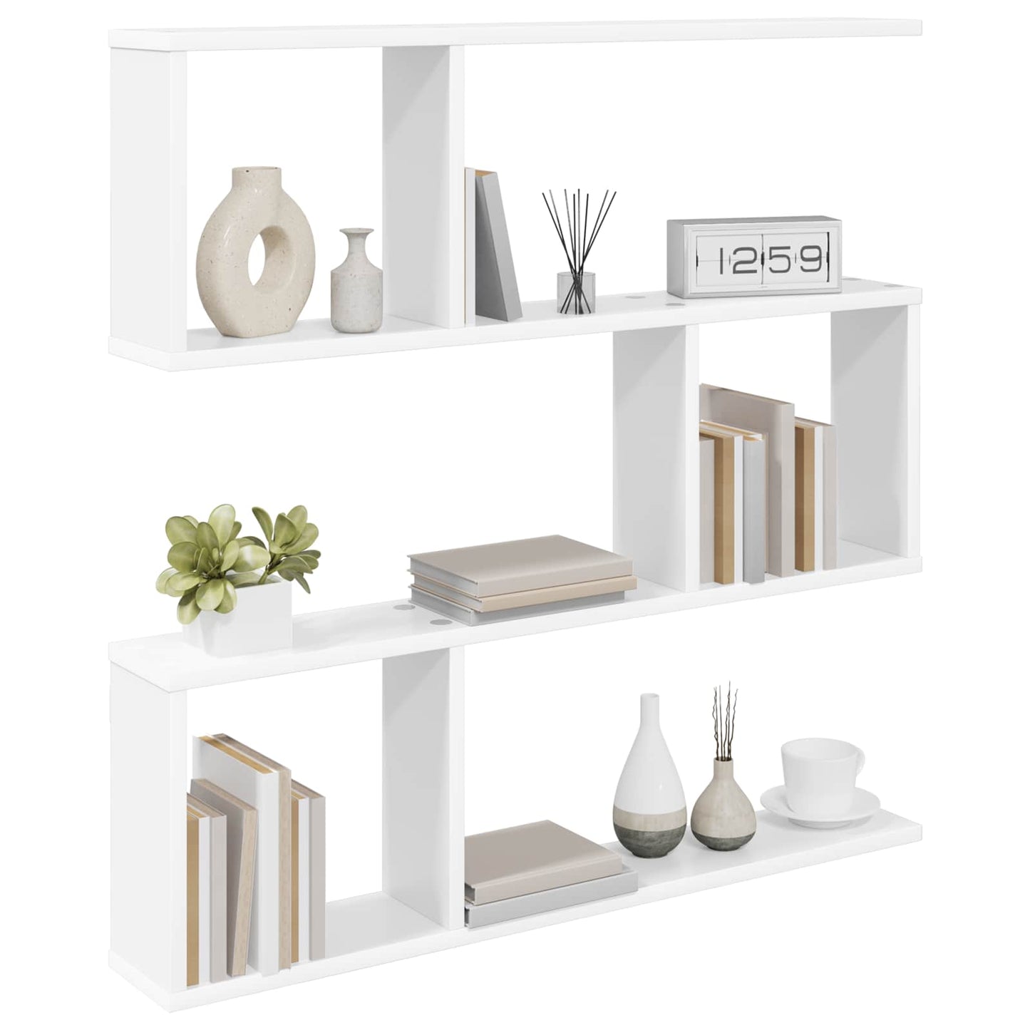 Vegghylle Hvit 80 x 12 x 79,5 cm Konstruert tre