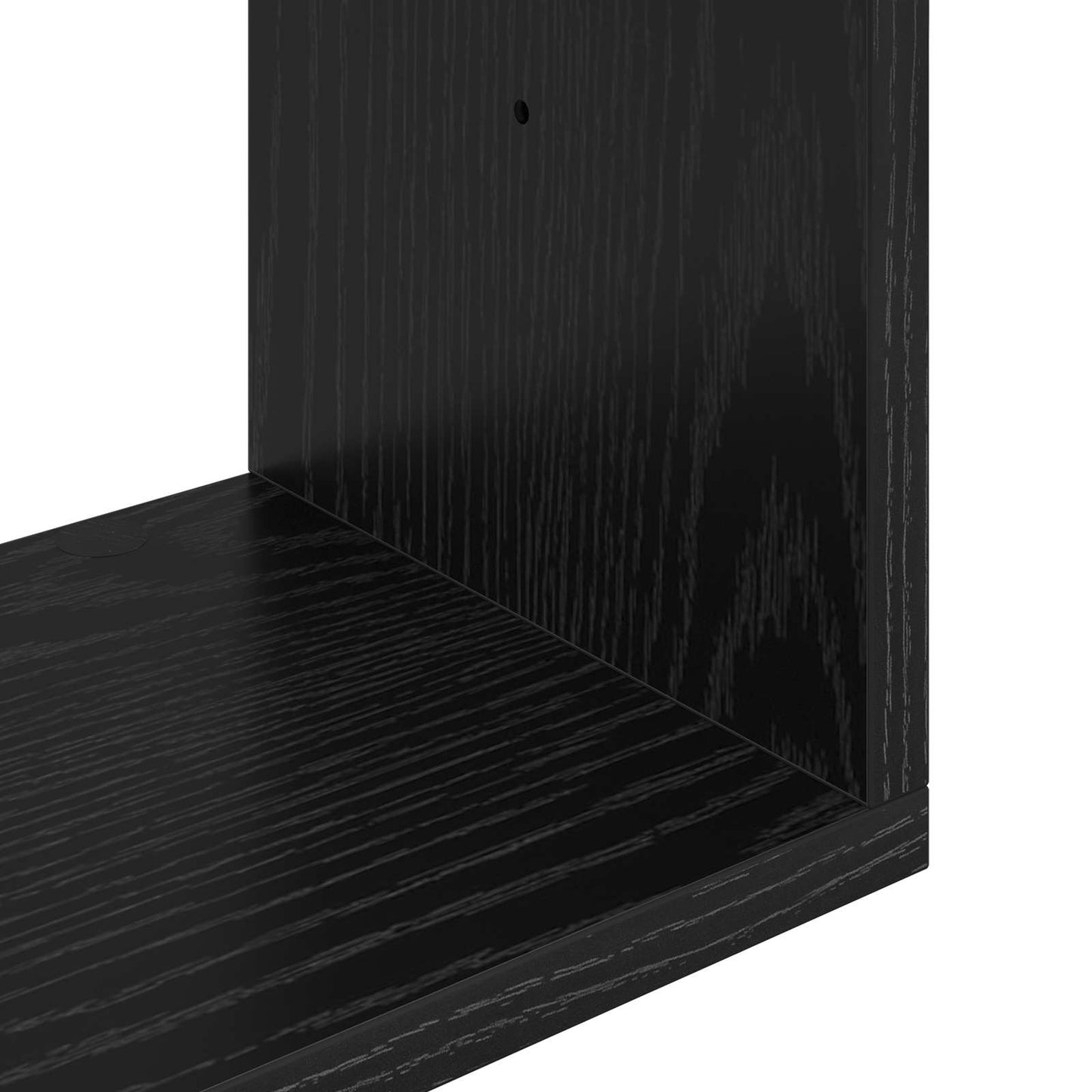 Vegghylle Svart eik 80 x 12 x 79,5 cm Konstruert tre