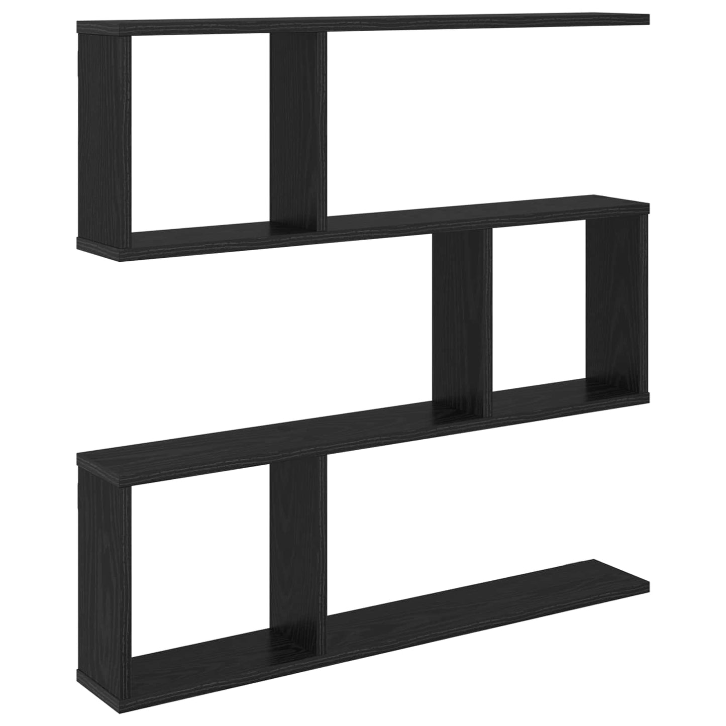 Vegghylle Svart eik 80 x 12 x 79,5 cm Konstruert tre