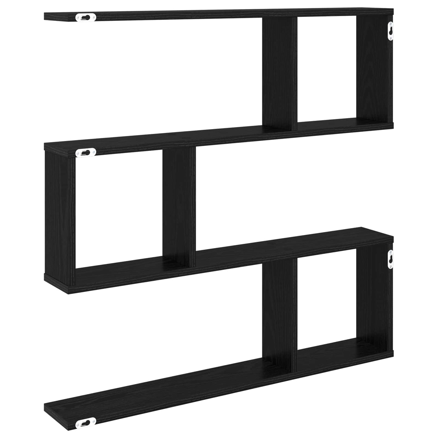 Vegghylle Svart eik 80 x 12 x 79,5 cm Konstruert tre