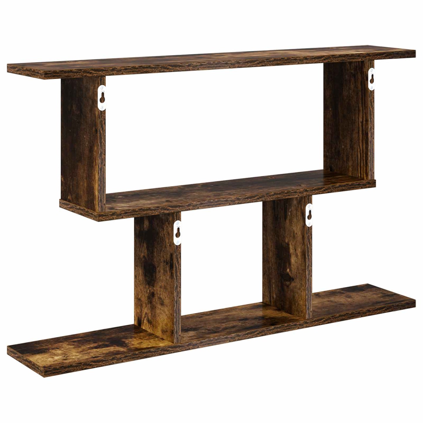 Vegghylle Røkt Eik 80 x 15 x 50,5 cm Konstruert tre