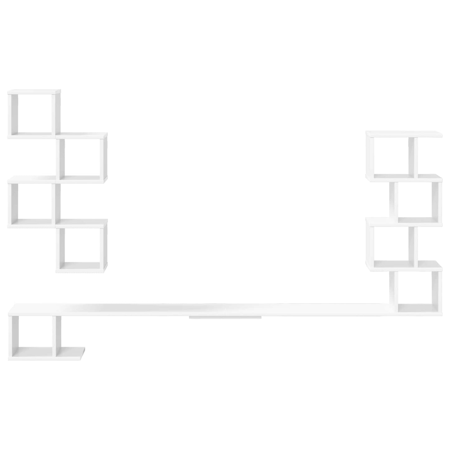 Vegghengt TV-hylle Hvit 180 x 15 x 94 cm Konstruert tre