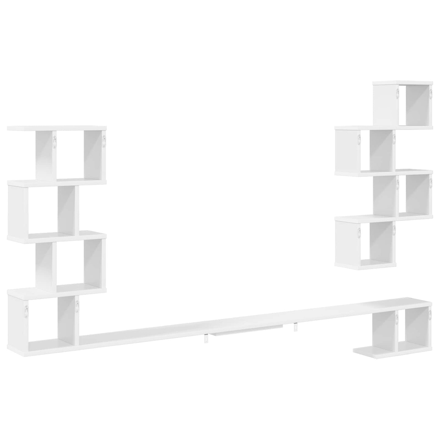Vegghengt TV-hylle Hvit 160 x 15 x 94 cm Konstruert tre
