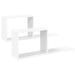 Flytende hyller 2 pcs Hvit 80 x 15 x 30 cm Konstruert tre