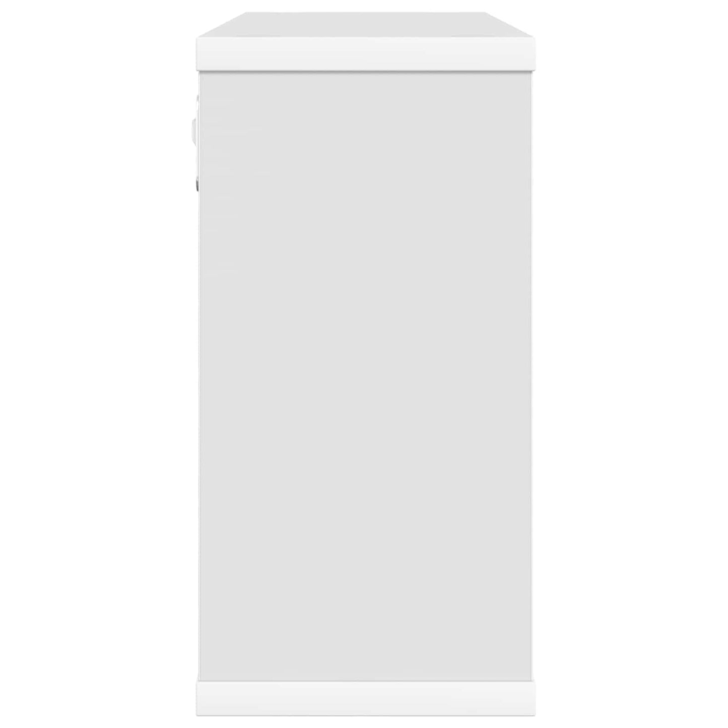 Flytende hyller 2 pcs Hvit 80 x 15 x 30 cm Konstruert tre