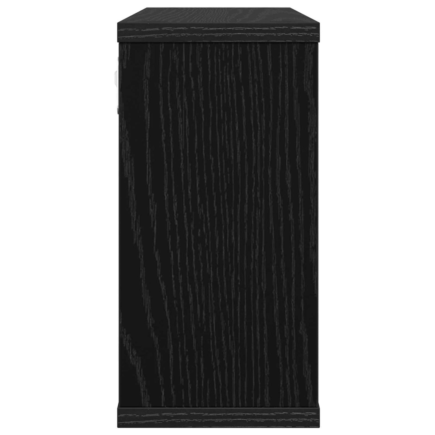 Flytende hyller 2 pcs Svart eik 80 x 15 x 30 cm Konstruert tre