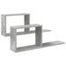 Flytende hyller 2 pcs Betonggrå 80 x 15 x 30 cm Konstruert tre
