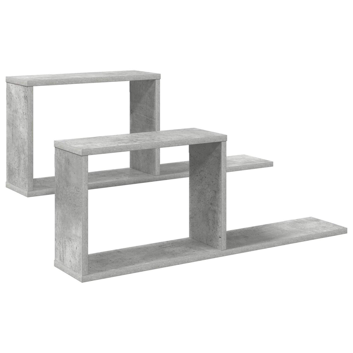 Flytende hyller 2 pcs Betonggrå 80 x 15 x 30 cm Konstruert tre