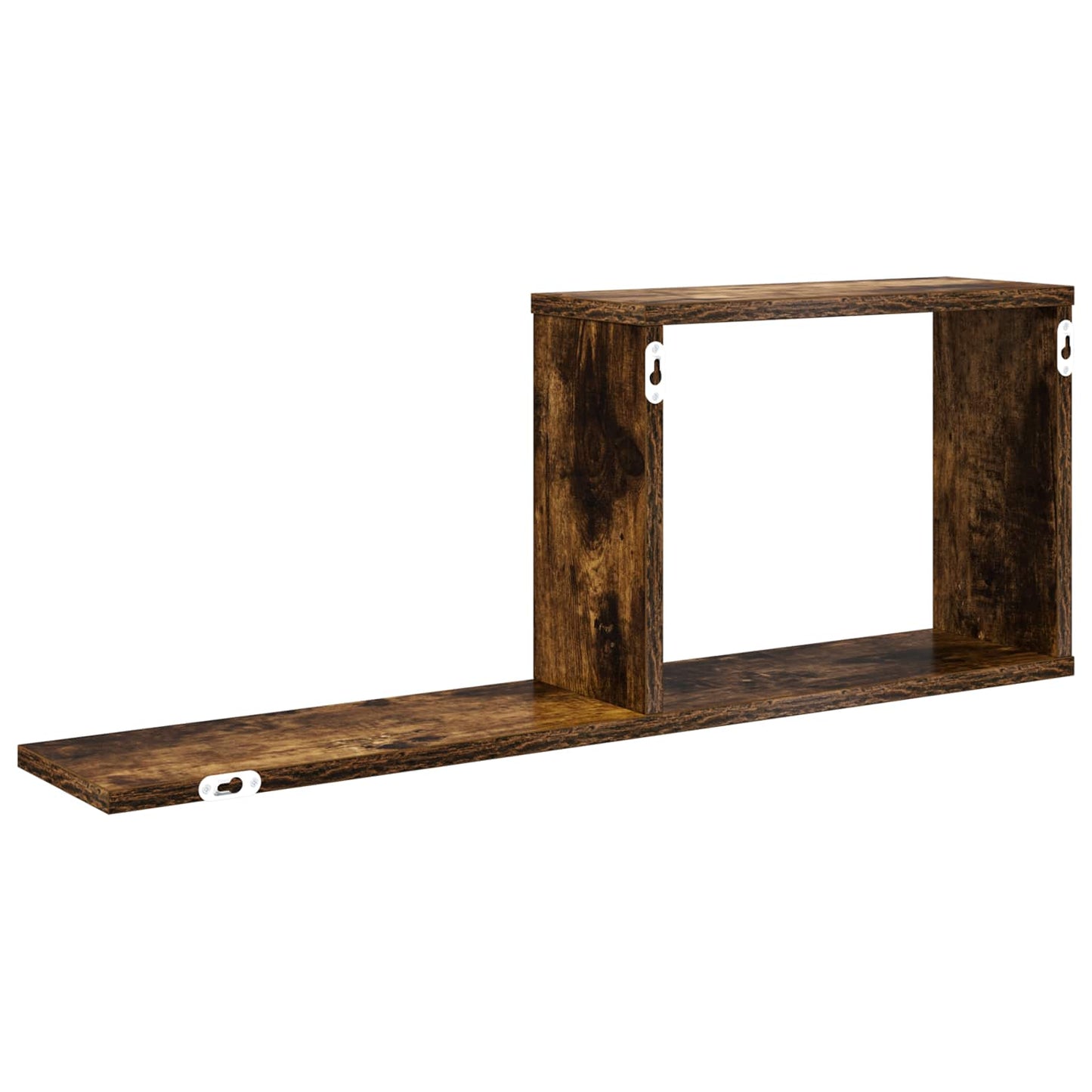 Flytende hyller Røkt Eik 80 x 15 x 30 cm Konstruert tre