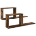 Flytende hyller 2 pcs Røkt Eik 80 x 15 x 30 cm Konstruert tre