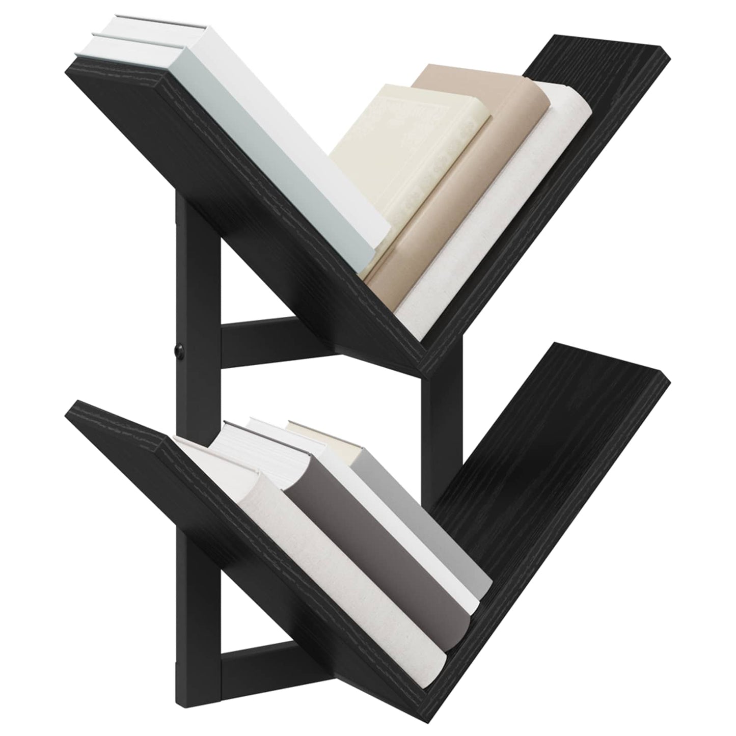 Vegghengt Flytende Hylle 2 pcs Svart eik 43 x 15 x 47 cm