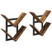 Vegghengt Flytende Hylle 2 pcs Gammelt tre 43 x 15 x 47 cm