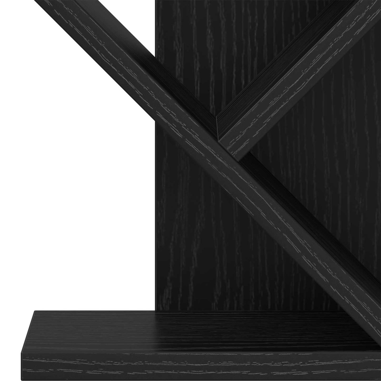 Tre Bokhylle 3-Hyller 30 x 18 x 40 cm Konstruert tre Svart eik