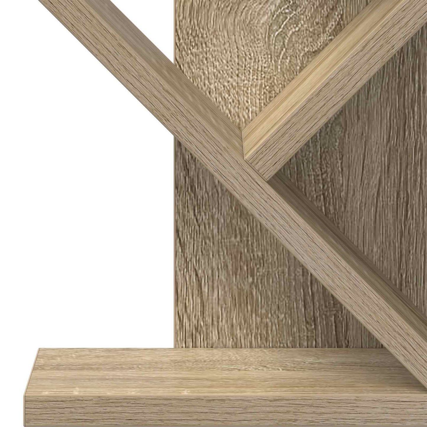 Tre Bokhylle 3-Hyller 30 x 18 x 40 cm Konstruert tre Sonoma eik
