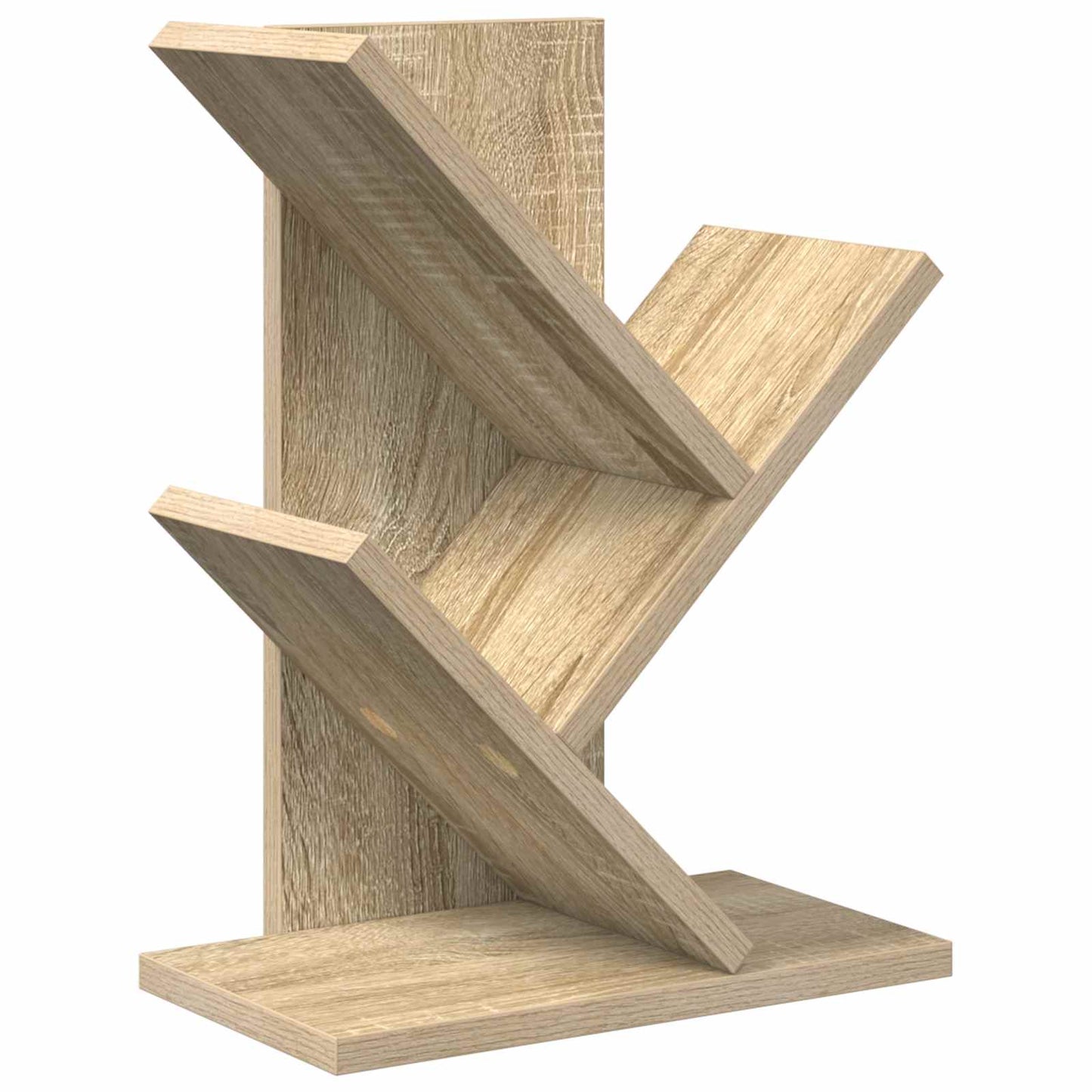 Tre Bokhylle 3-Hyller 30 x 18 x 40 cm Konstruert tre Sonoma eik
