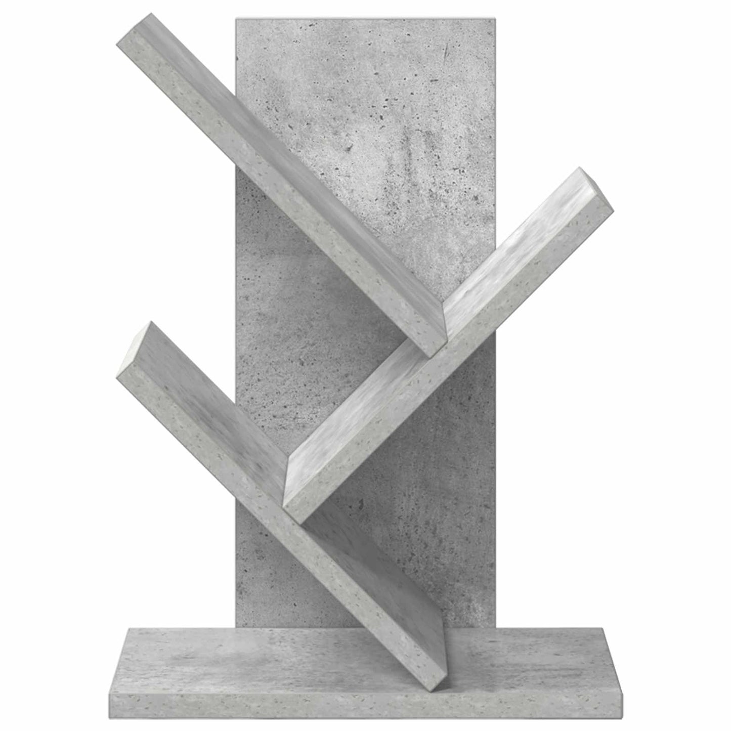 Tre Bokhylle 3-Hyller 30 x 18 x 40 cm Konstruert tre Betonggrå