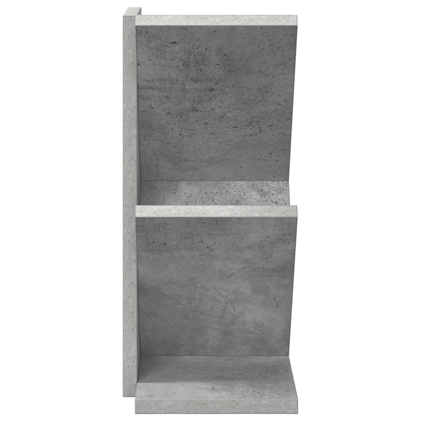 Tre Bokhylle 3-Hyller 30 x 18 x 40 cm Konstruert tre Betonggrå