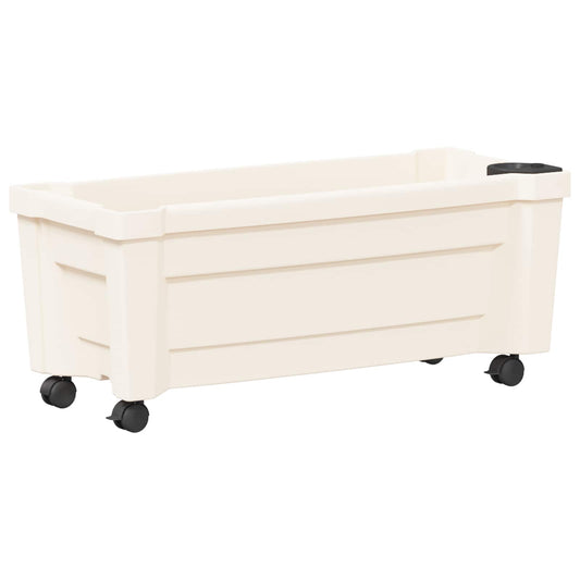 Calypso plante med hjul Hvit 79 x 35 x 33 cm PP