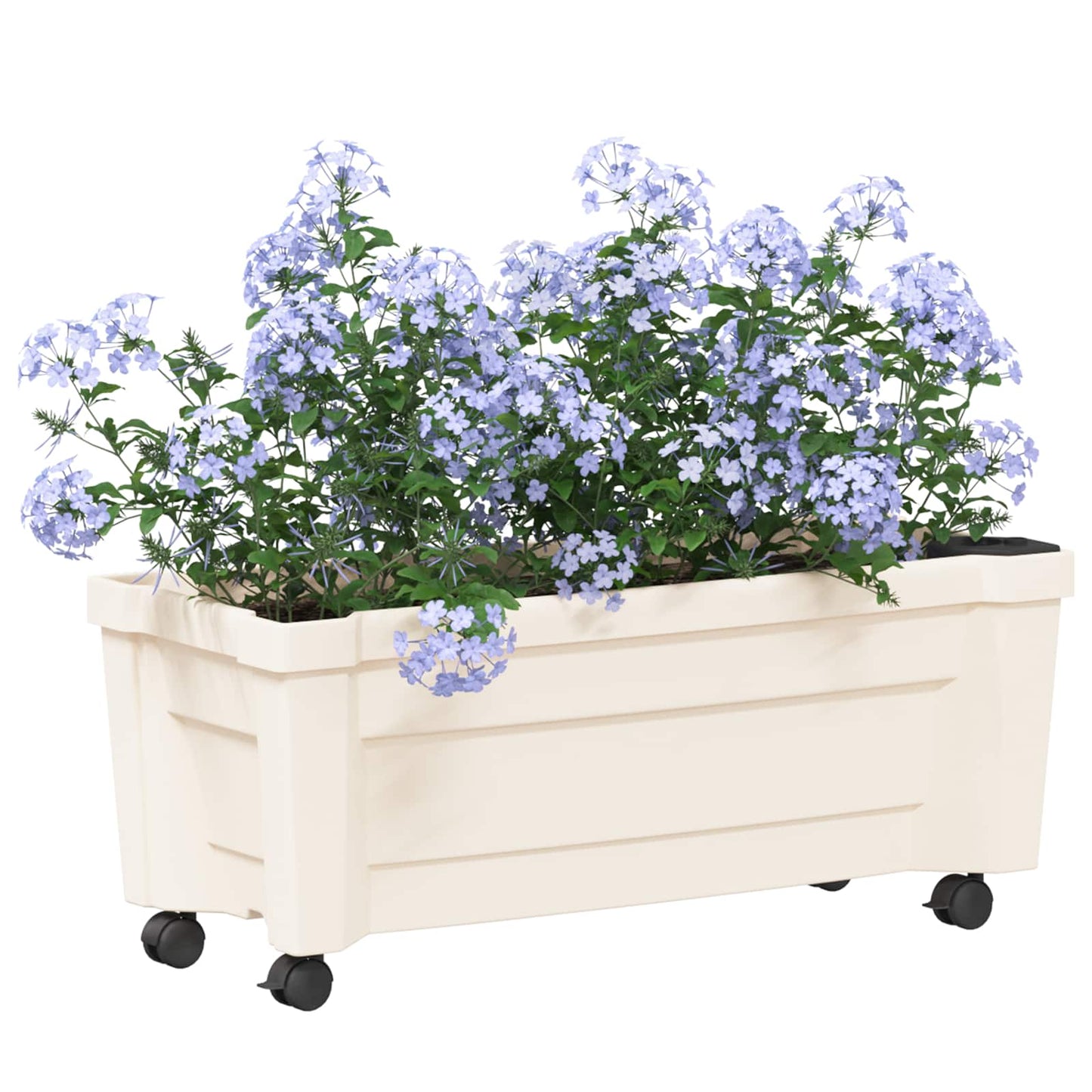 Calypso plante med hjul Hvit 79 x 35 x 33 cm PP