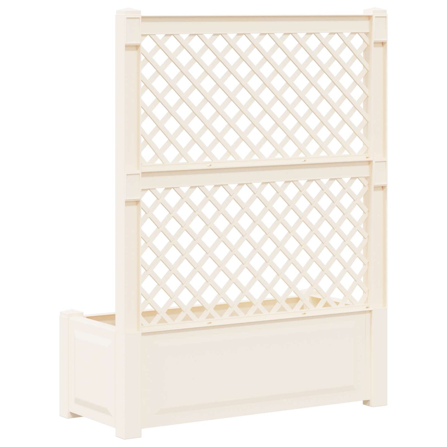 Stor plantekasse med espalier Hvit 99,5 x 43 x 133,5 cm PP