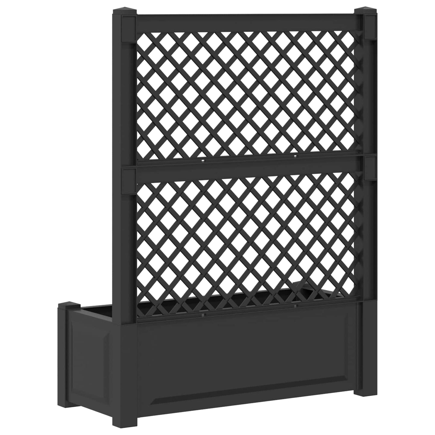 Stor plantekasse med espalier Antrasitt 99,5 x 43 x 133,5 cm PP