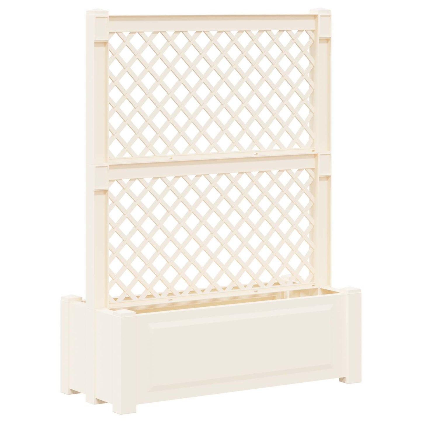 Stor plantekasse med espalier Hvit 99,5 x 43 x 133,5 PP