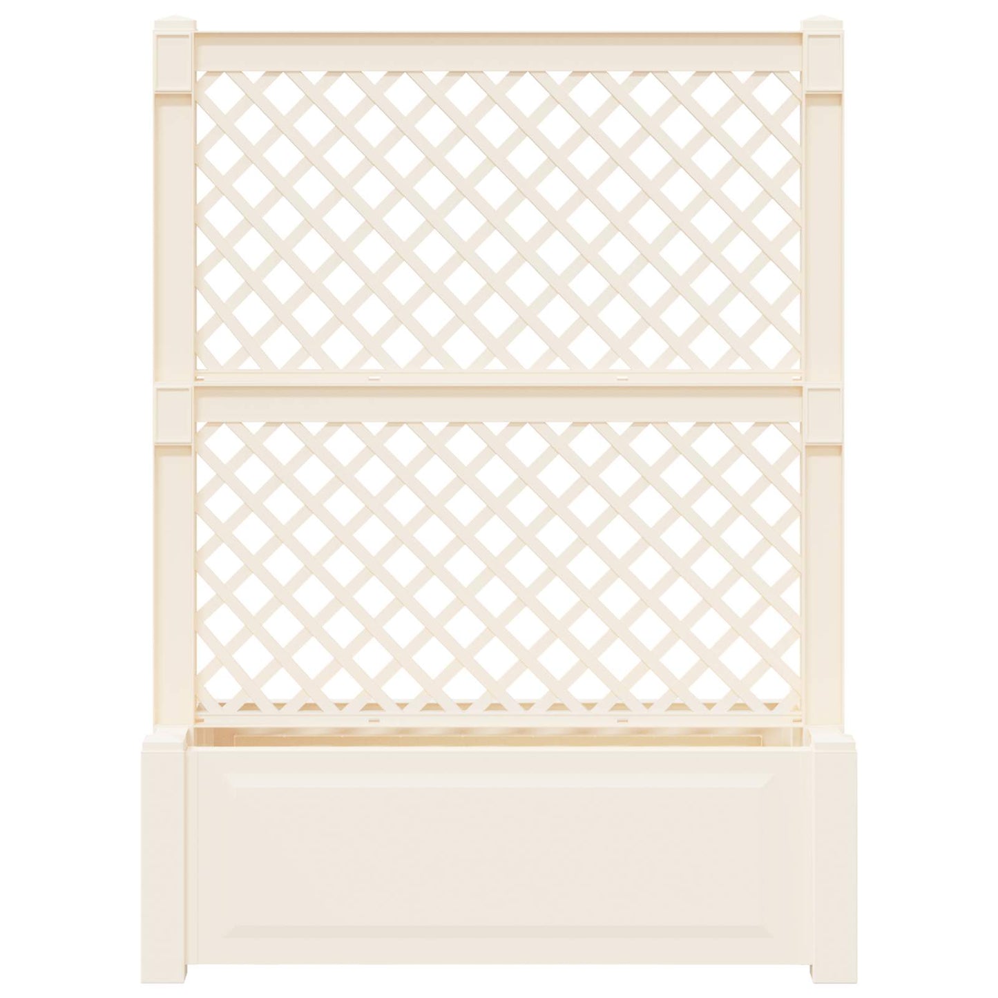 Stor plantekasse med espalier Hvit 99,5 x 43 x 133,5 PP