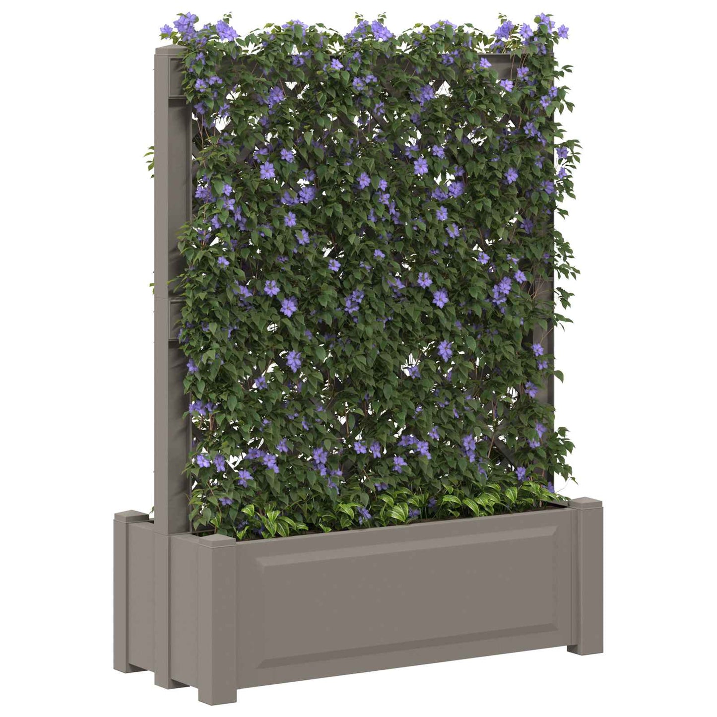 Stor plantekasse med espalier Grå 99,5 x 43 x 133,5 PP