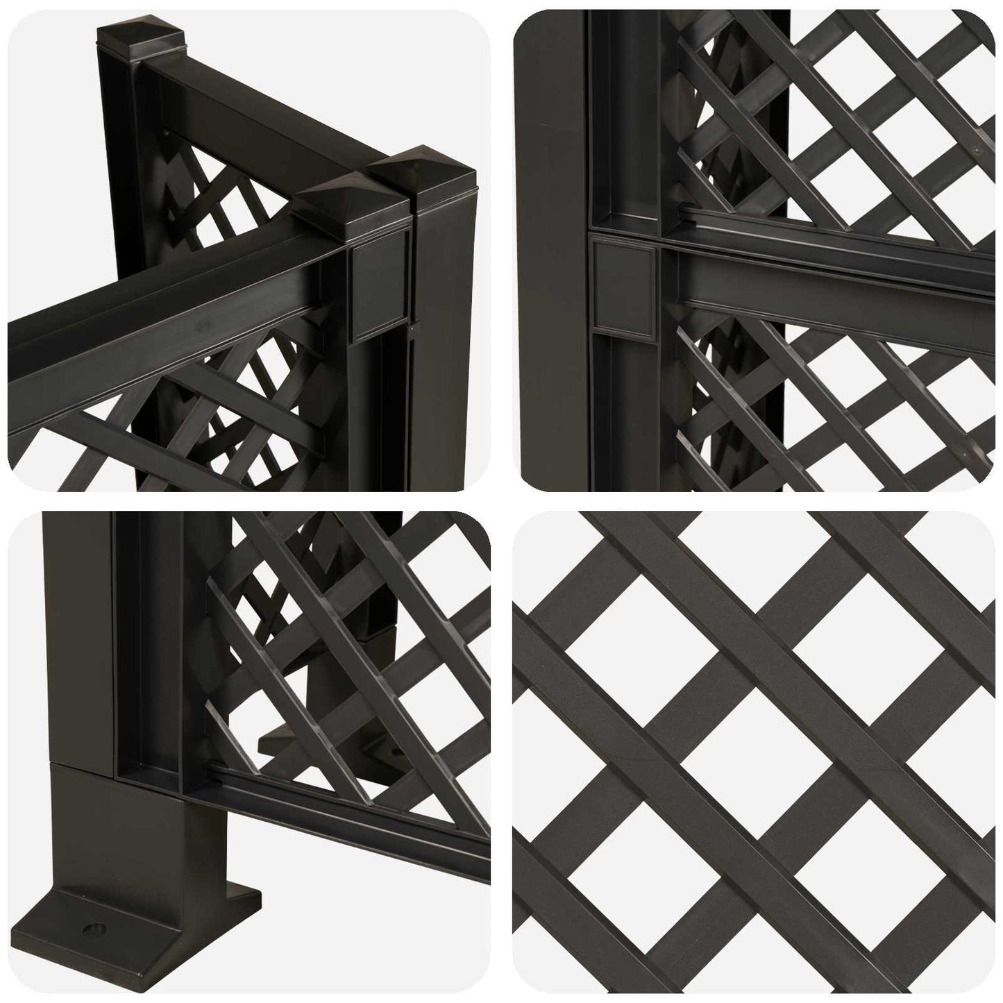 Søppelbøtte espalier Antrasitt 123 x 47 x 114 cm PP