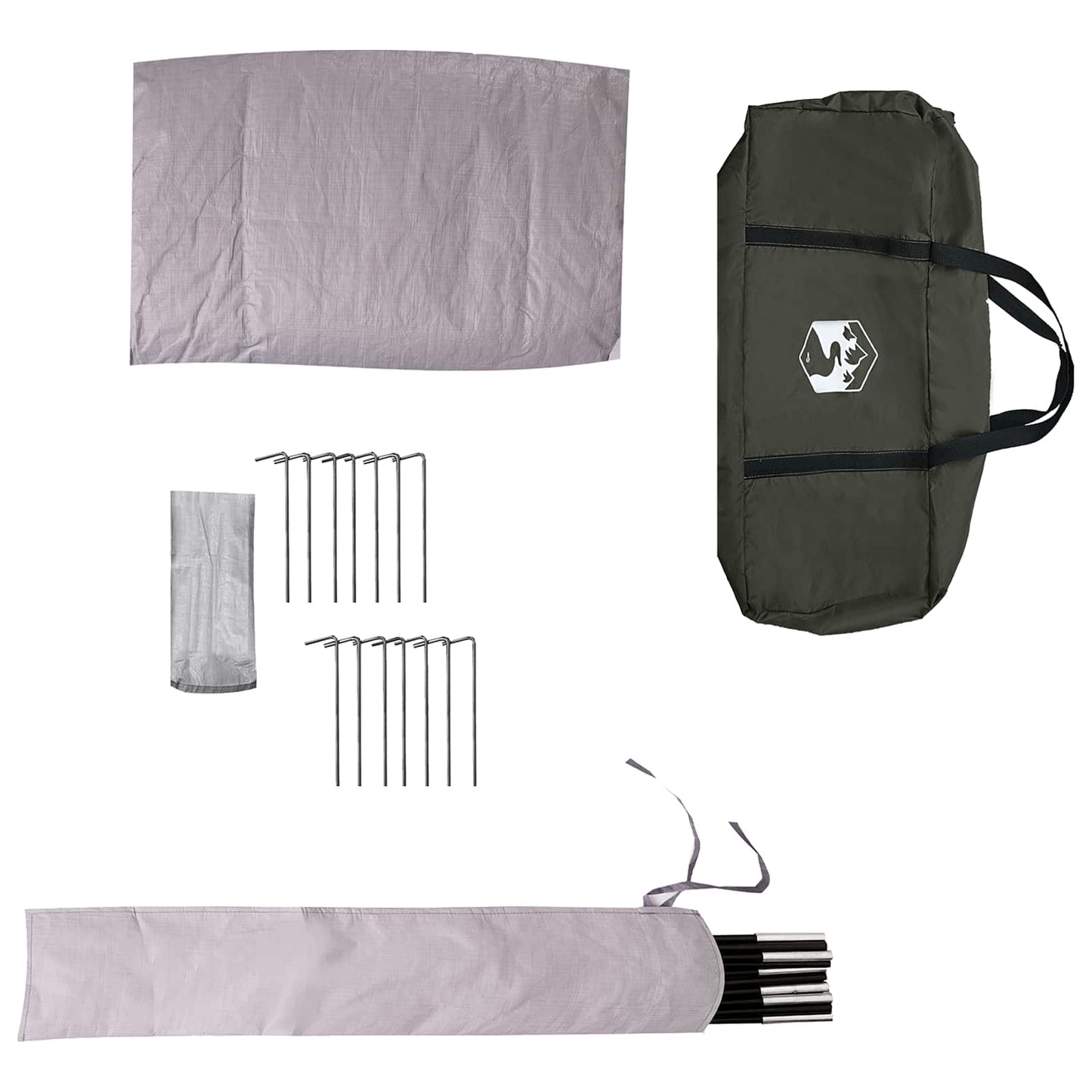 3 person Army grønn 185T Polyester med PU Belegg