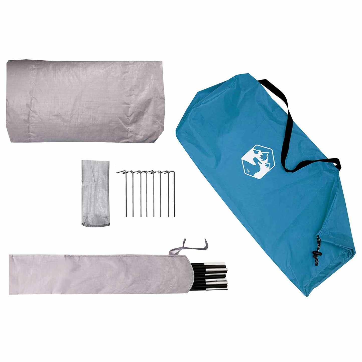 Fottelt vannavvisende 2 person Blå 185T Polyester med PU Belegg