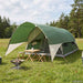 Tunnel Tent med Regntrekk Vannavvisende 10 person Grønn