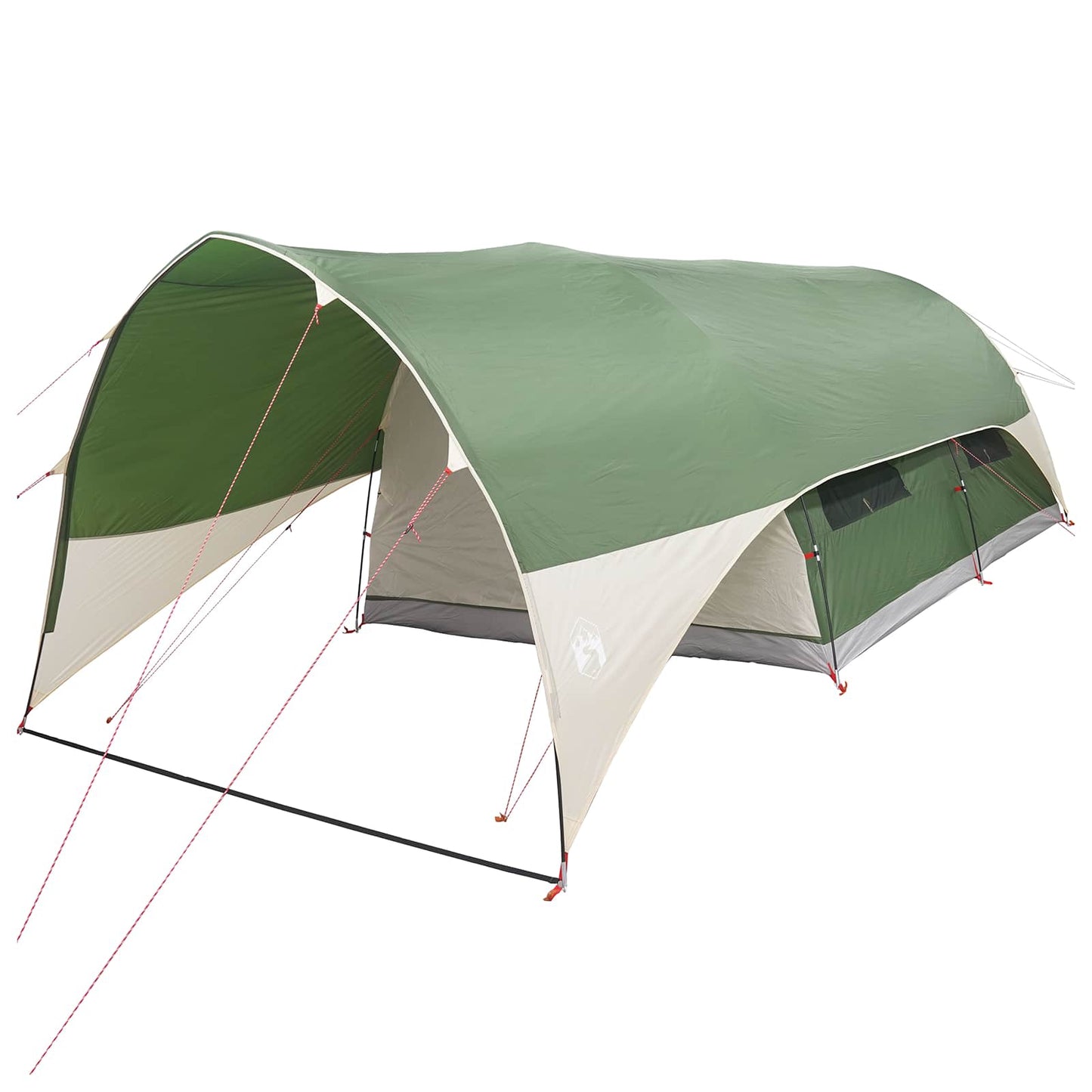 Tunnel Tent med Regntrekk Vannavvisende 10 person Grønn