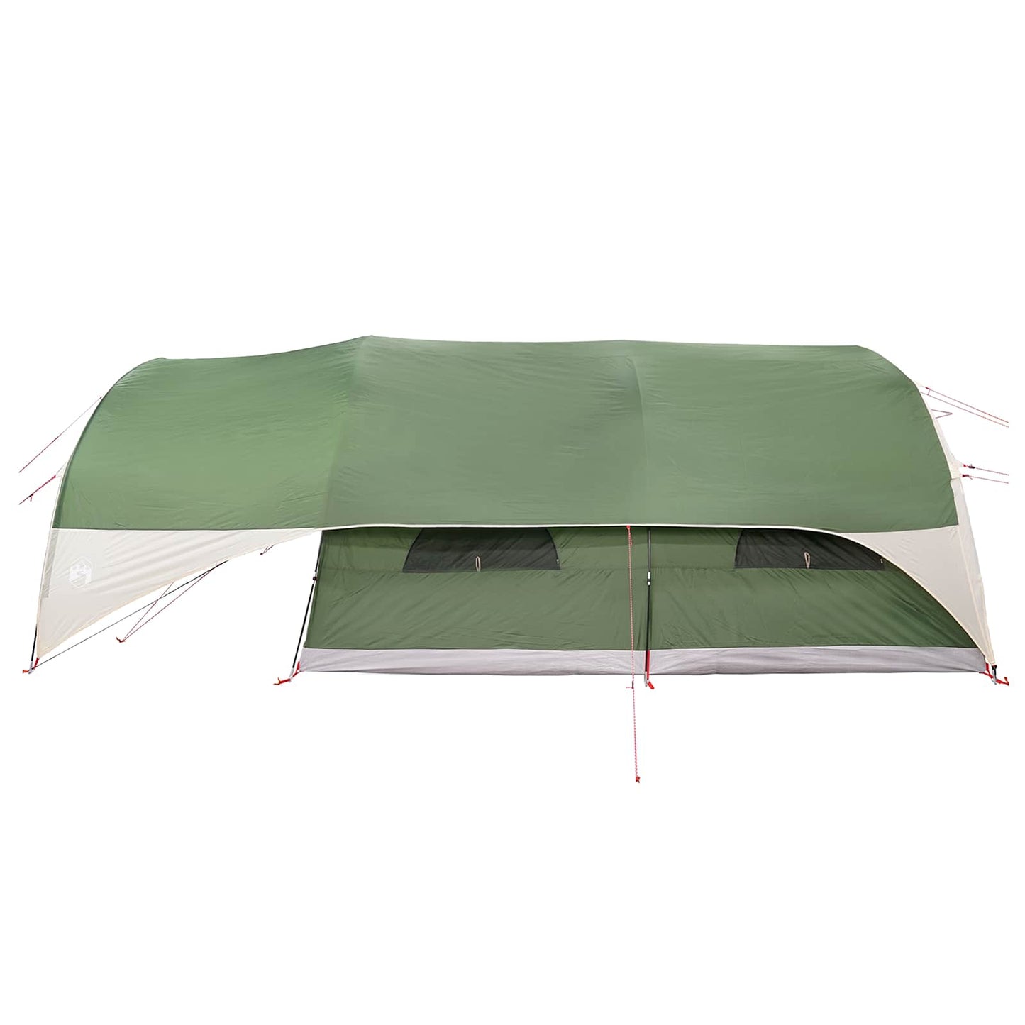 Tunnel Tent med Regntrekk Vannavvisende 10 person Grønn