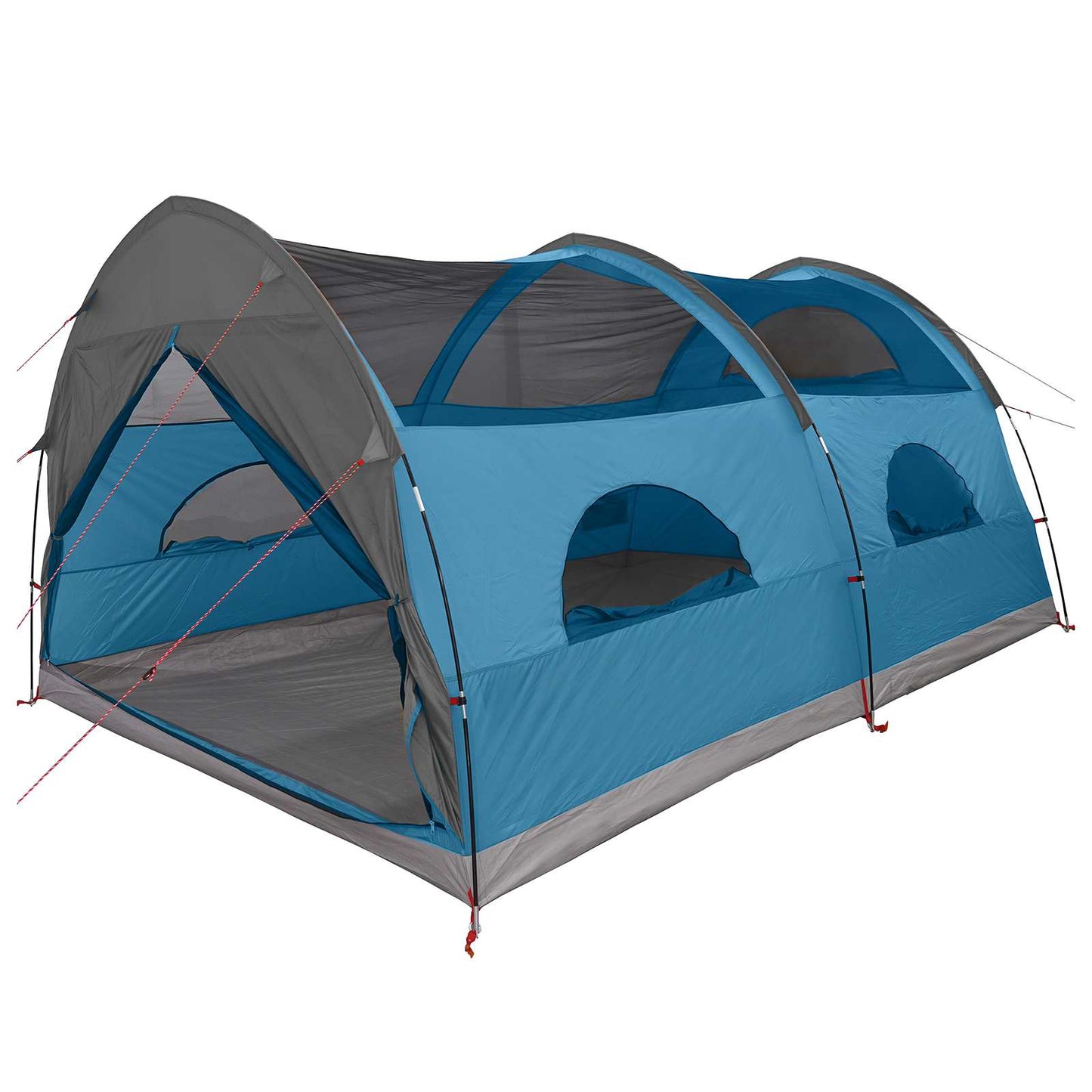 Tunnel Tent med Regntrekk Vannavvisende 10 person Blå
