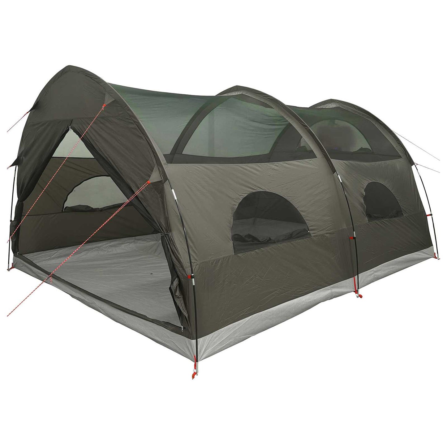Tunnel Tent med Regntrekk Vannavvisende 10 person Army grønn