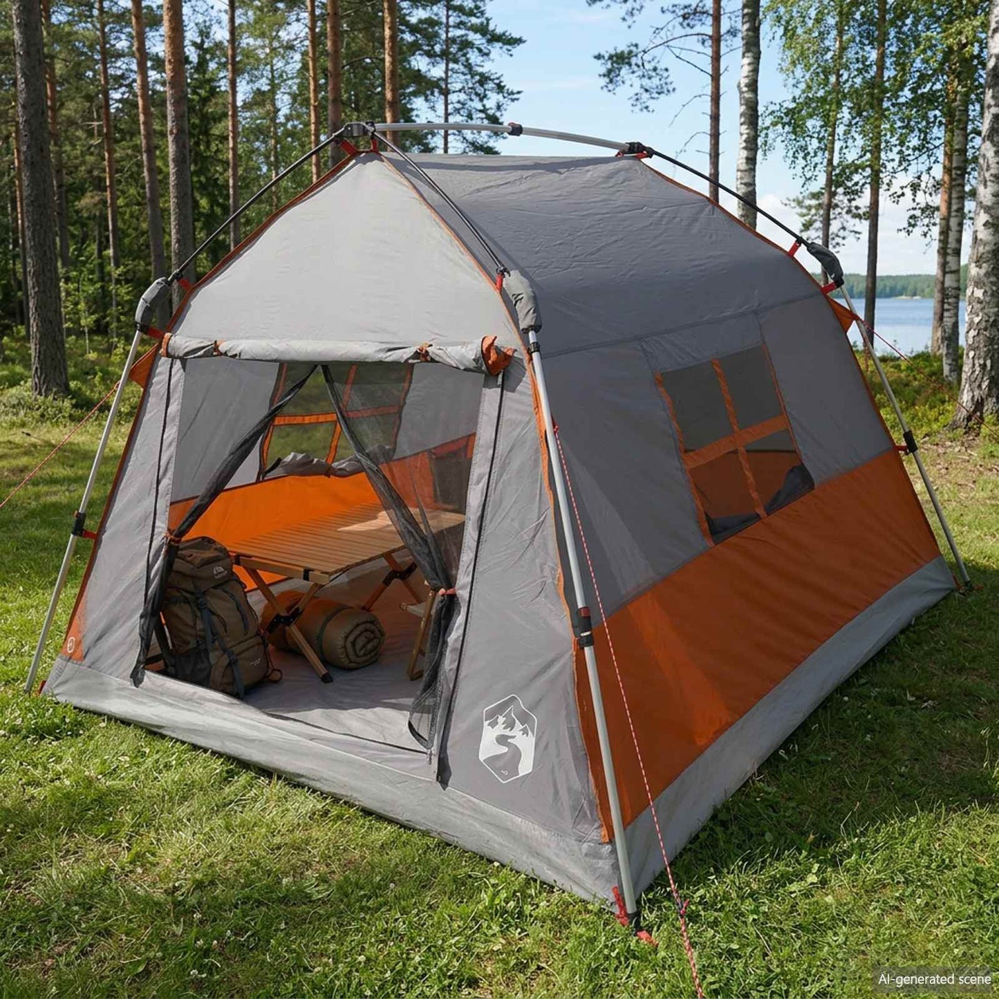 Sofaputestopper Vannavstøtende 2 person Grå og Oransje