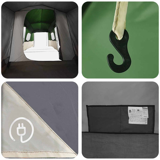 3 person 3-personers Grønn 185T Polyester med PU Belegg