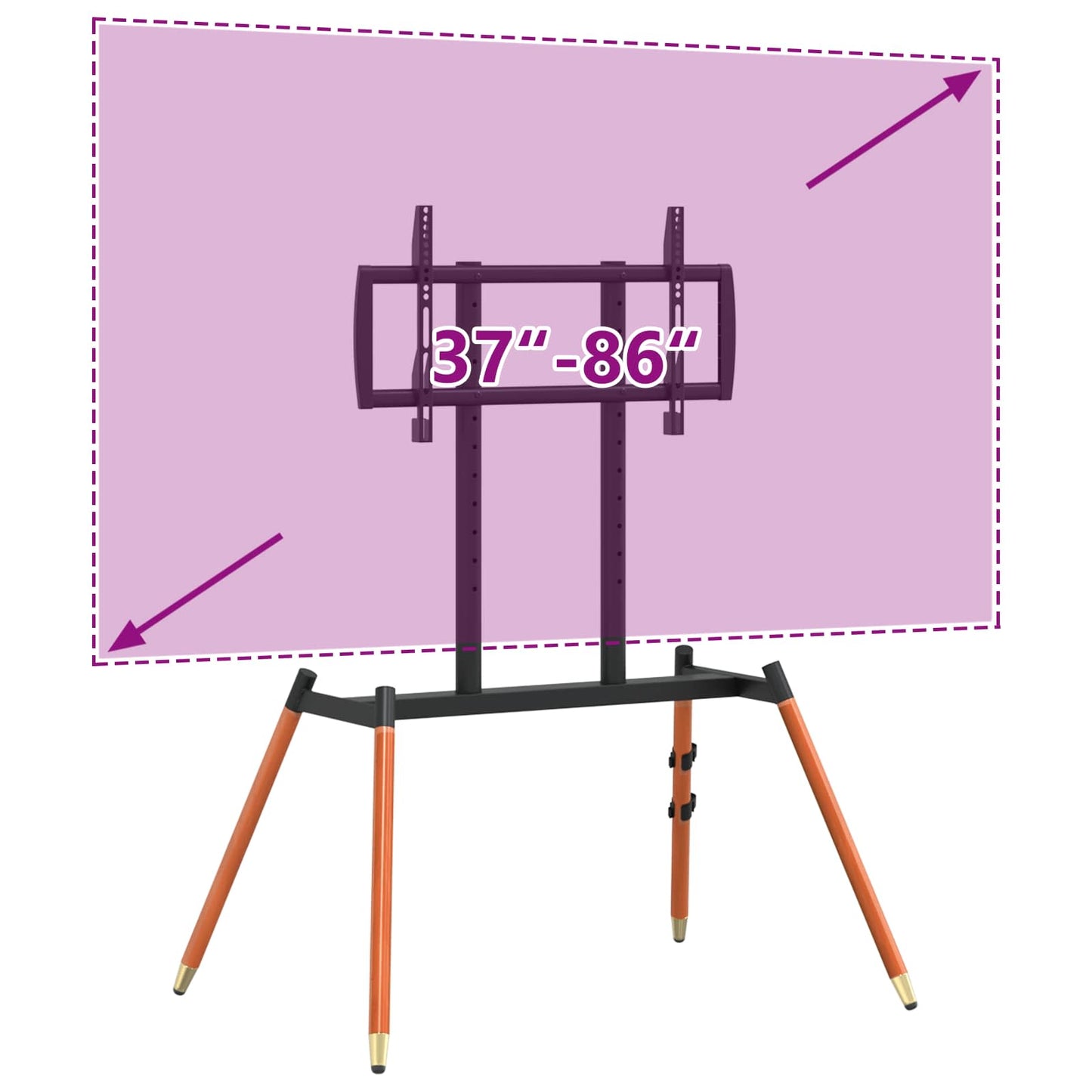 Staffeli TV-stativ for 37-86 Inch Screen Maks VESA 400x600mm