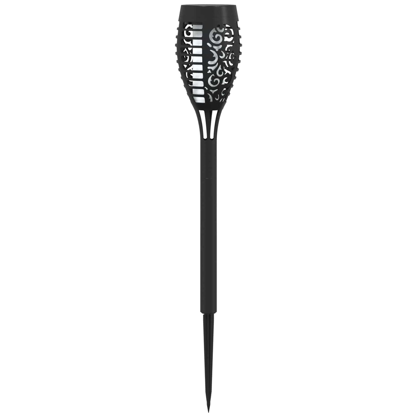 Utendørs sollys med bakkefeste 6 pcs Varmhvit 47,5 cm ABS